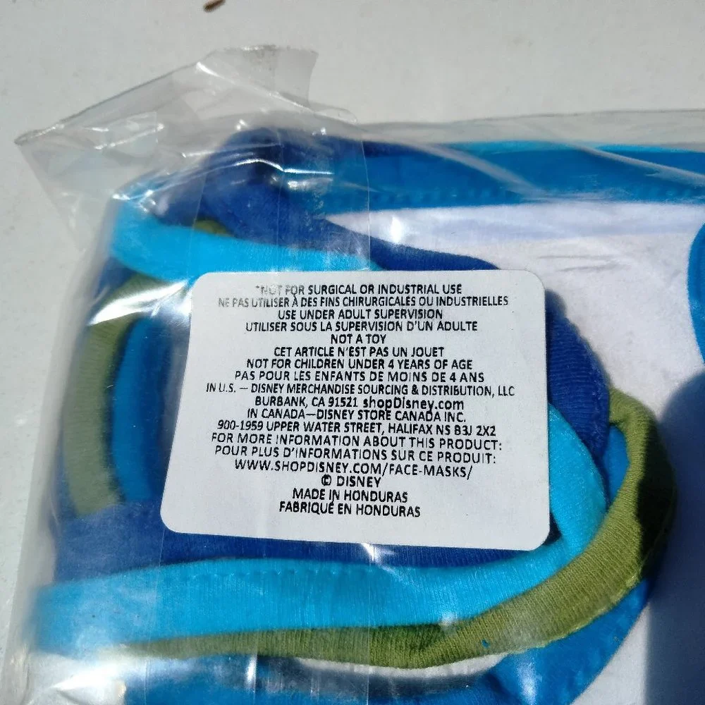 Disney Parks CHILD Large PIXAR Toy Story CLOTH FACE MASKS - Set of 4